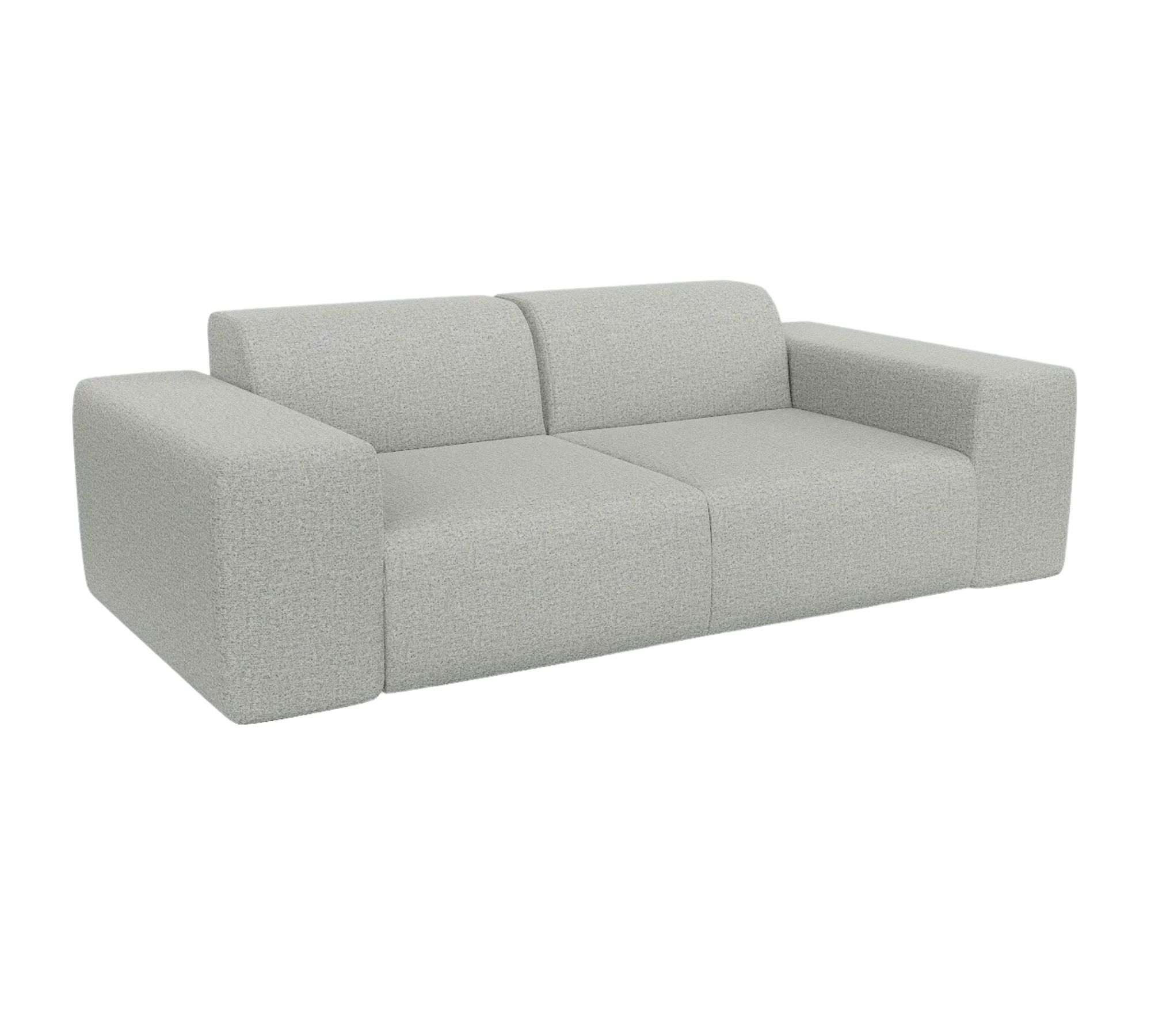 Pyllow Sofa 2-Sitzer Wolle Grau meliert