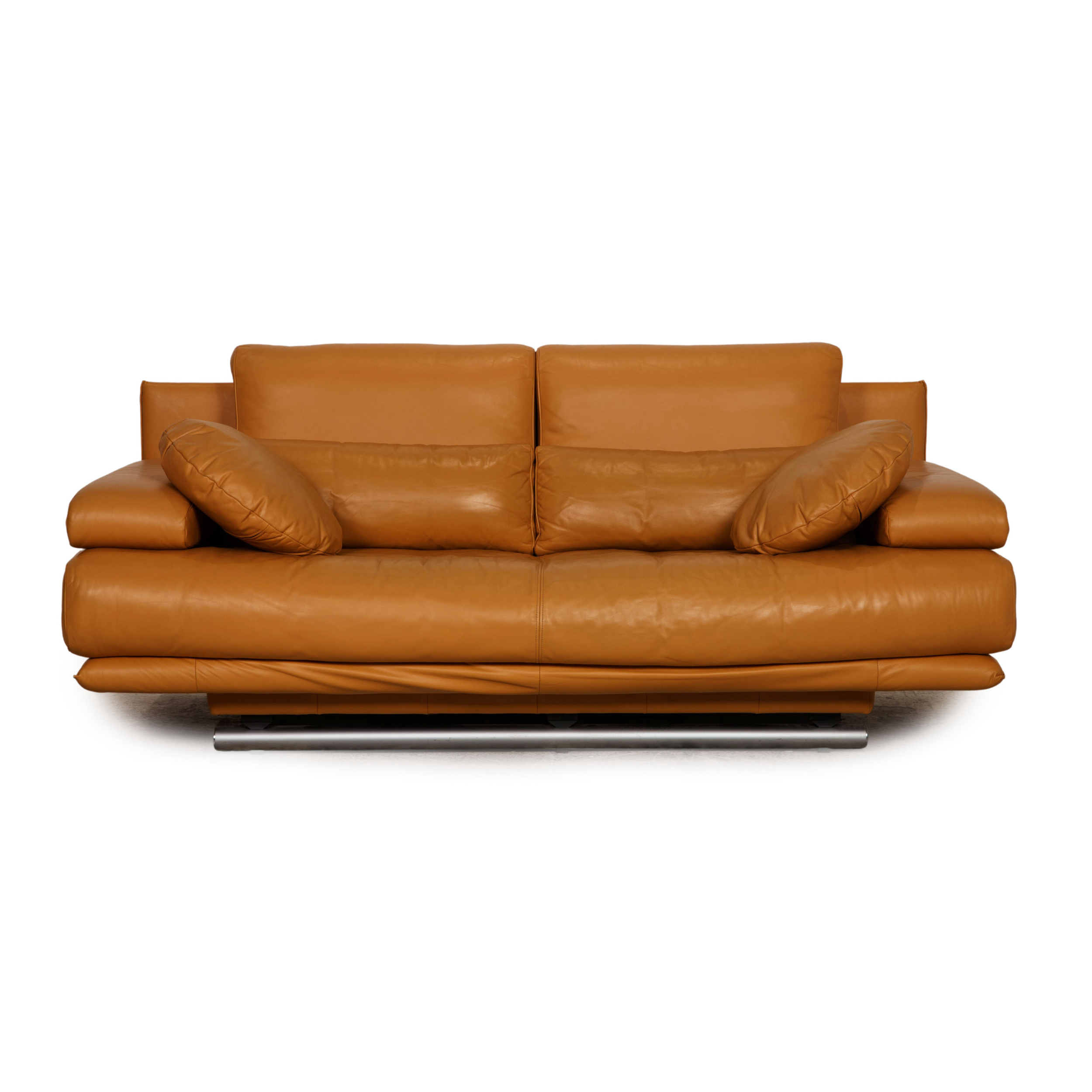 6500 Sofa 2-Sitzer Leder Cognac Braun