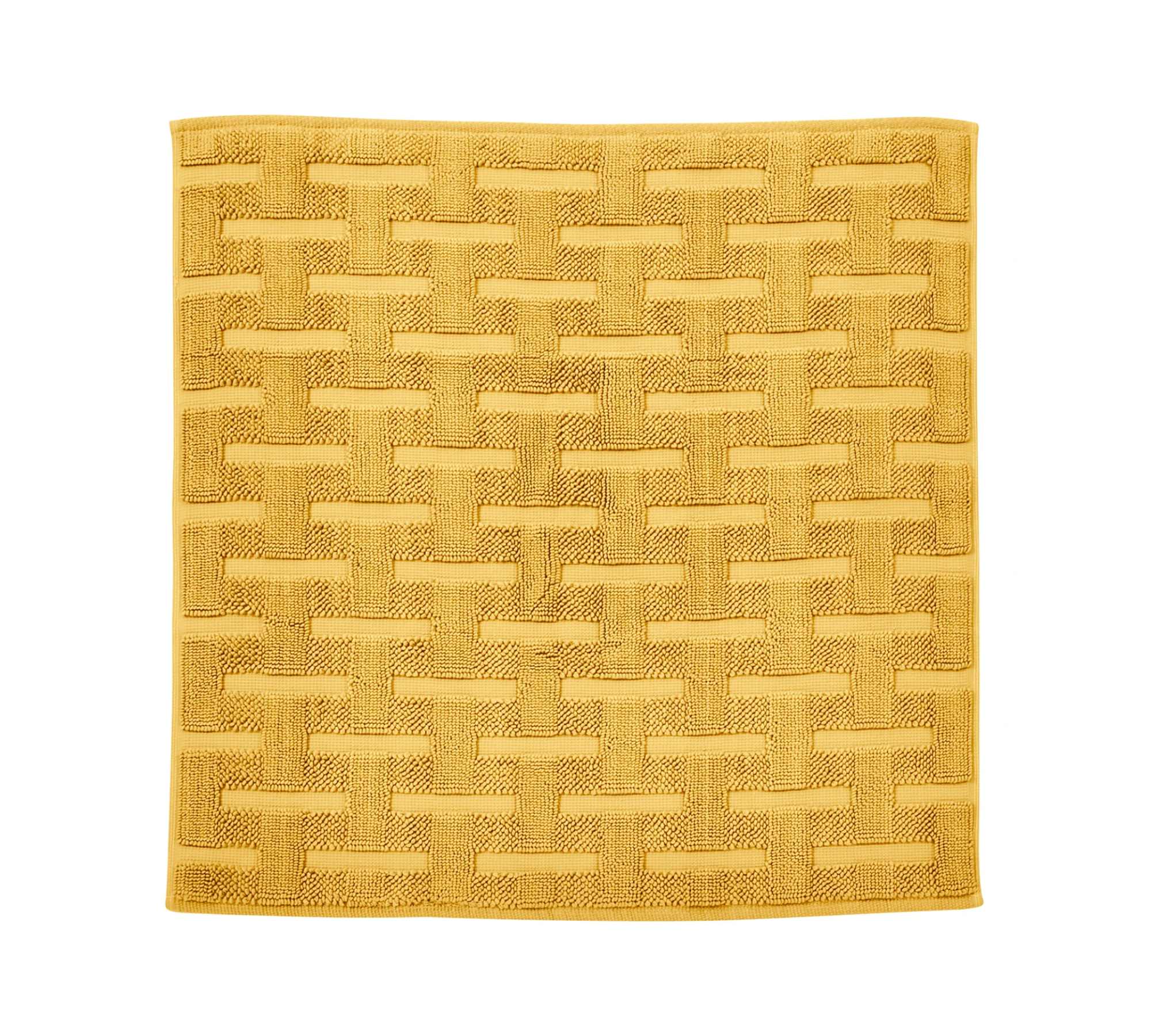 Badteppich Baumwollstoff Gold 70 x 70 cm