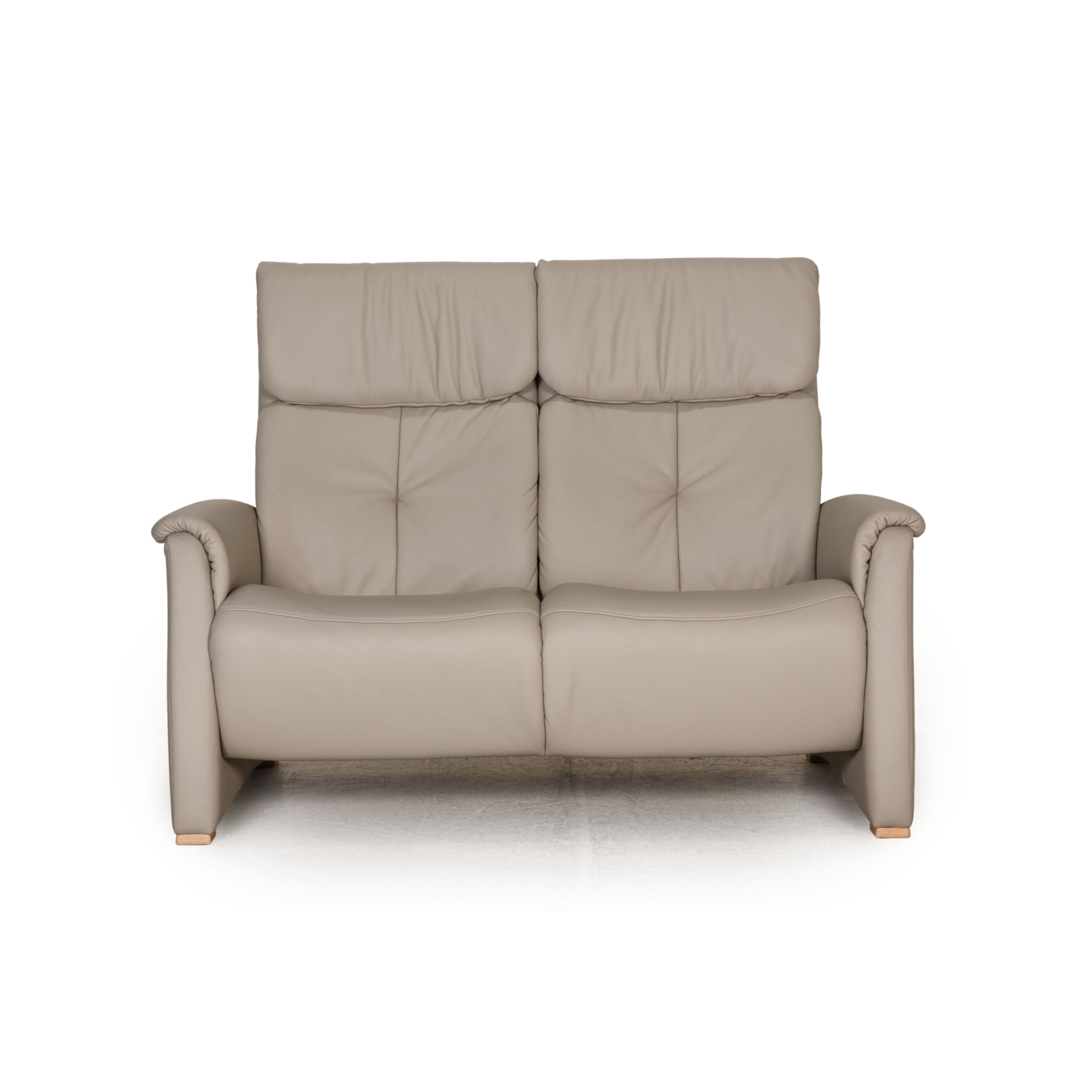 Sofa 2-Sitzer Leder Grau
