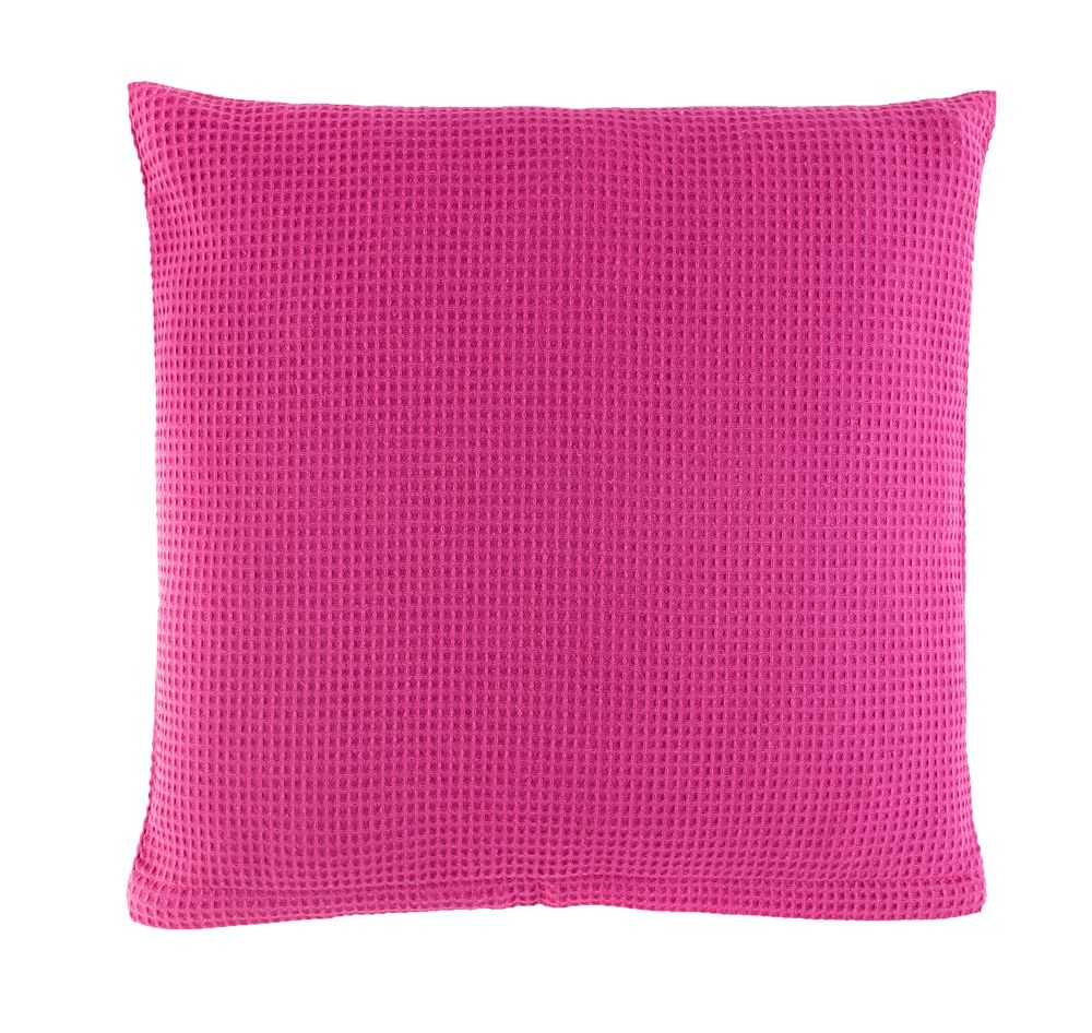Kissenhülle aus Waffelpiqué 100% Baumwolle Pink