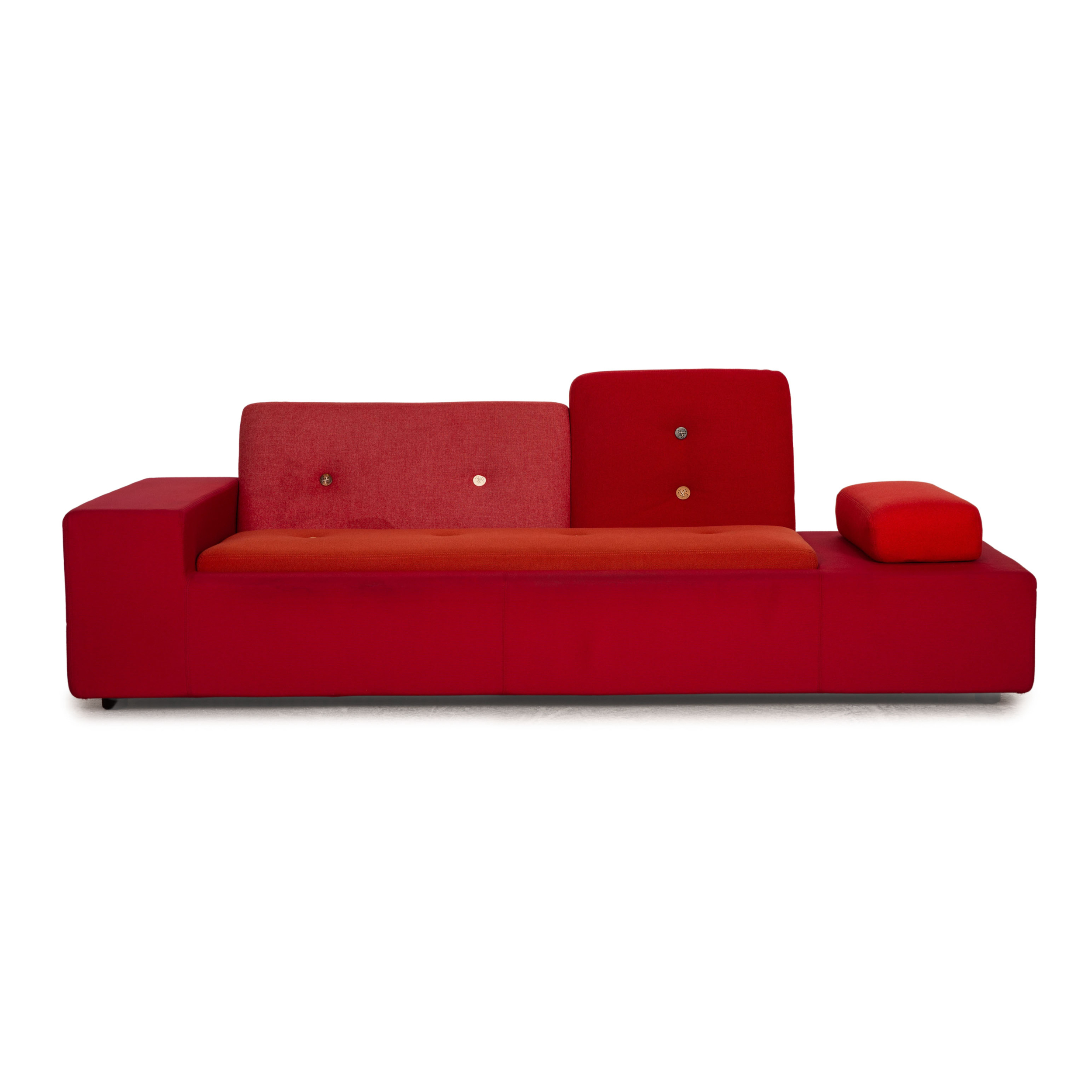 Polder Sofa 3-Sitzer Stoff Rot Orange