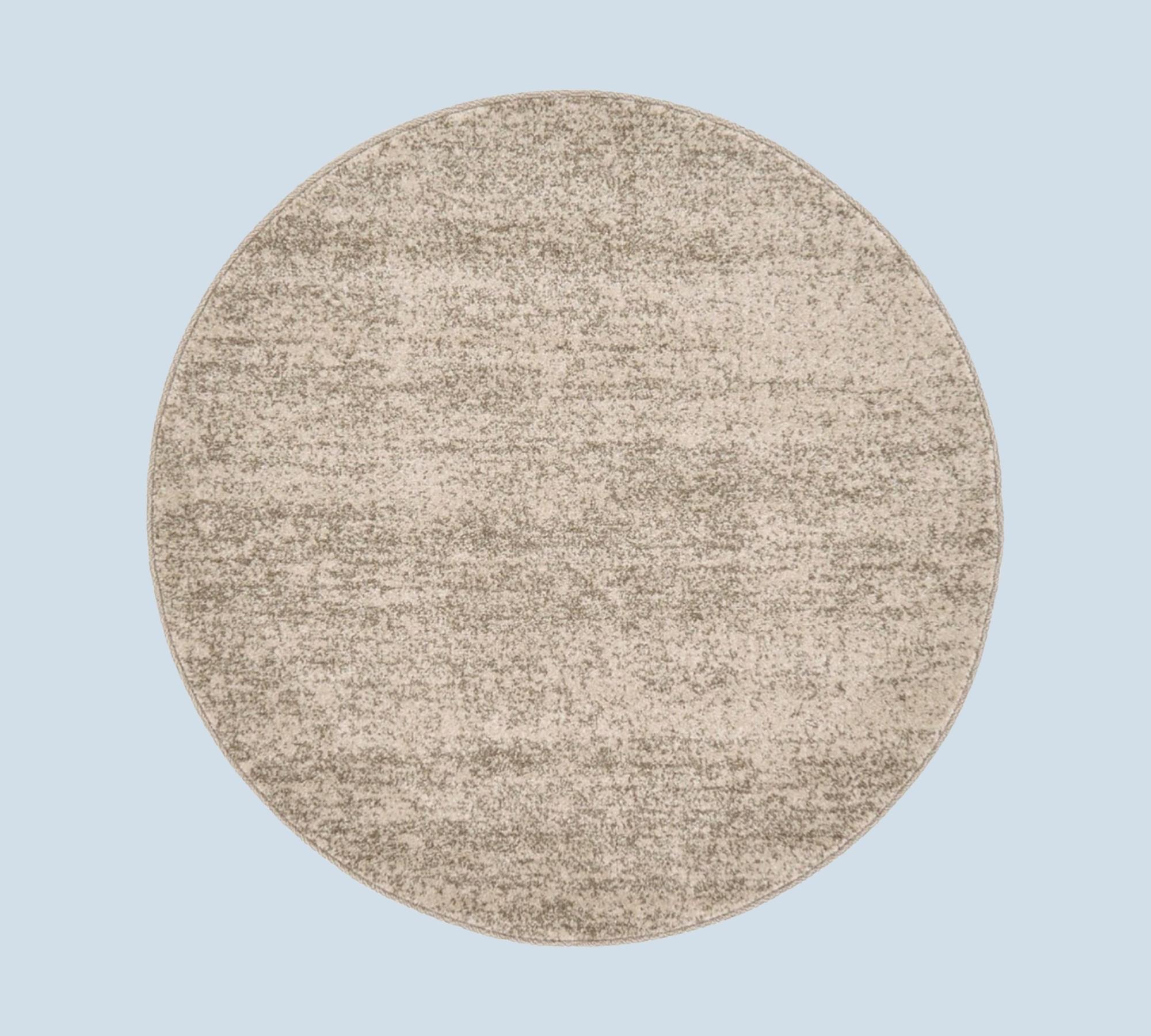 Runder Teppich mit Baumwollrückseite 