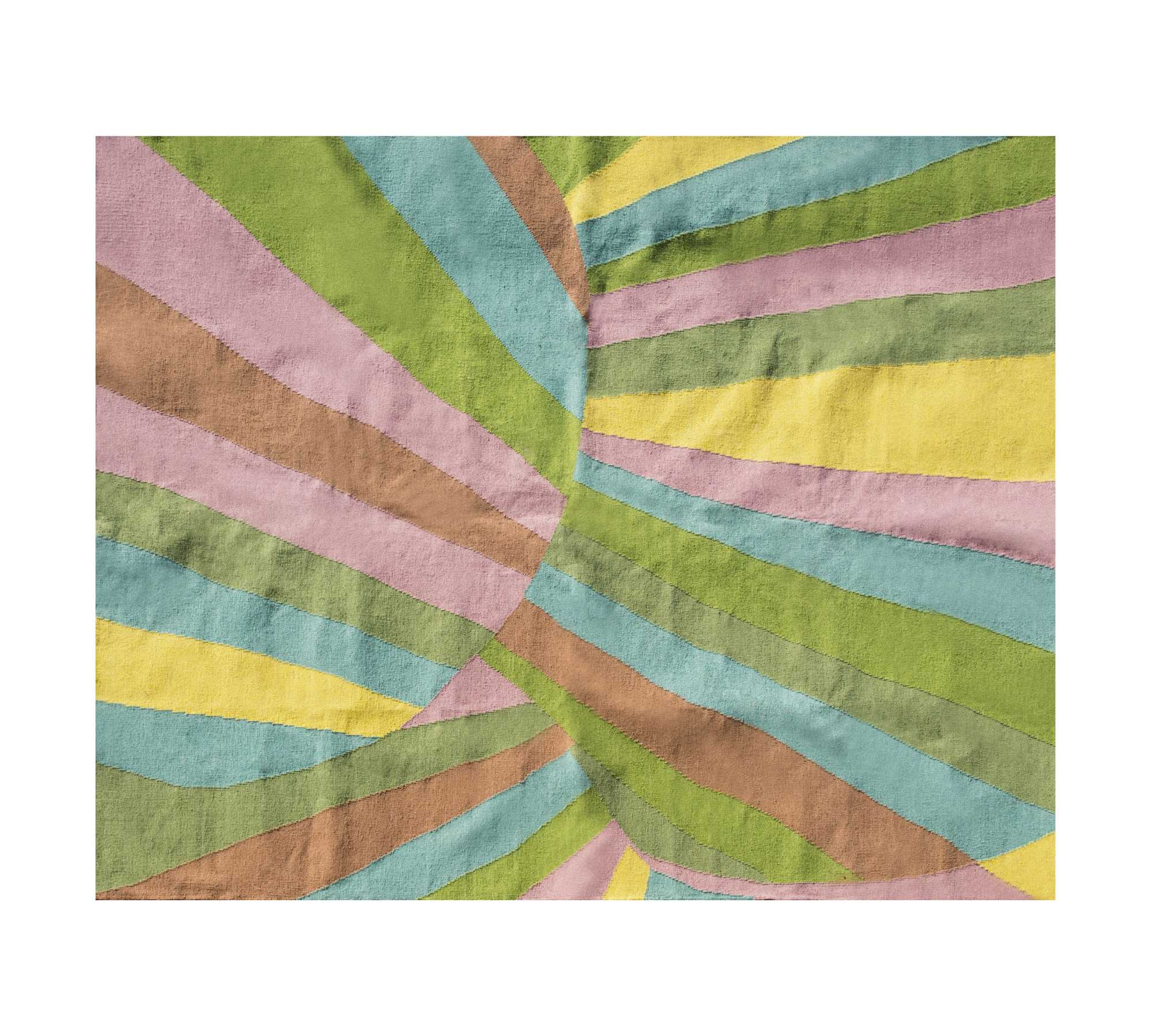 Outdoor-Kilim Teppich Multicolor Pastell 170 x 240 cm