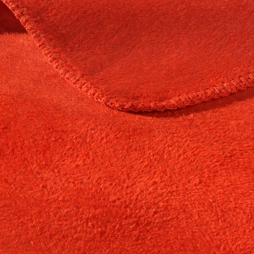 Wohndecke aus Baumwollmischgewebe Rot