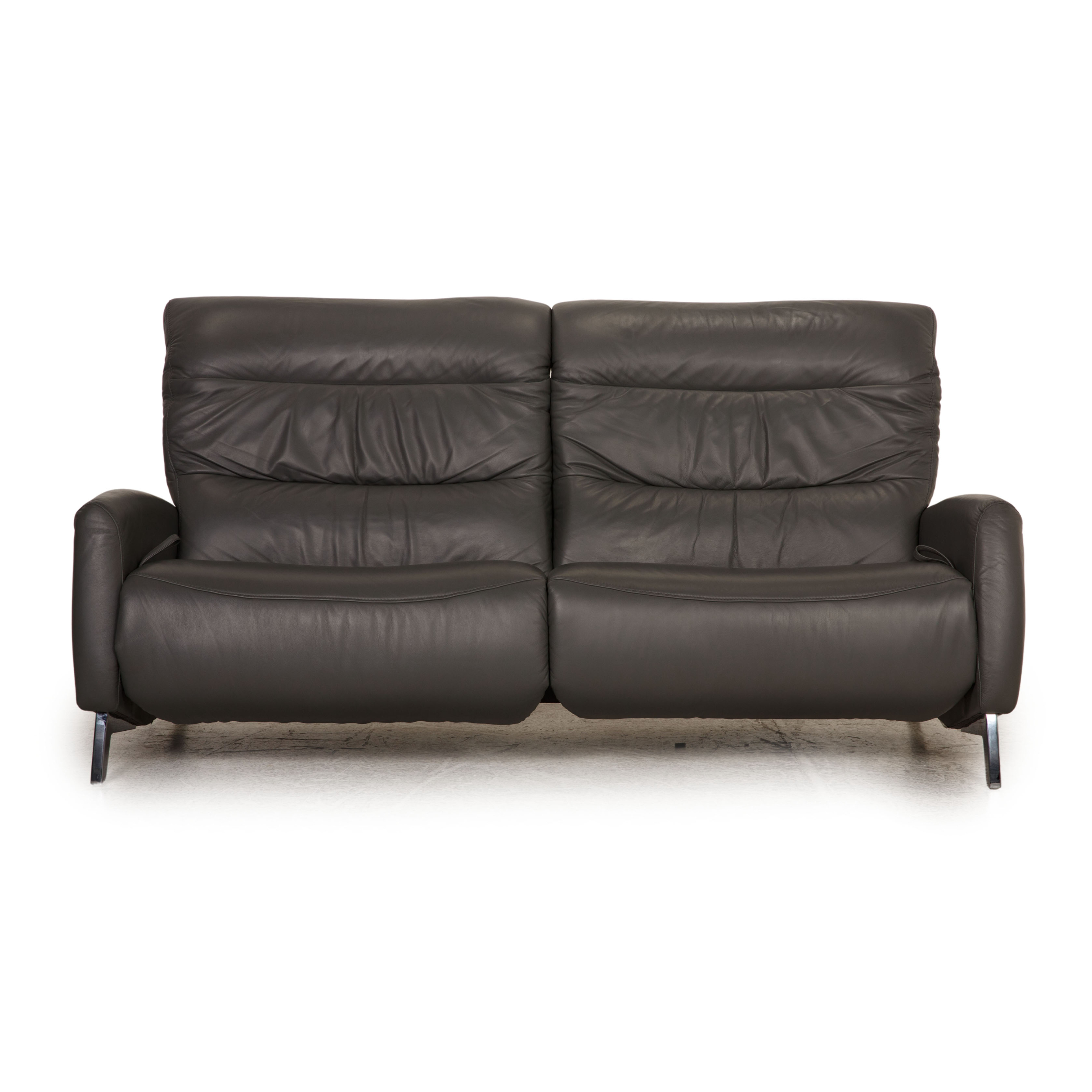 Recero Sofa 2-Sitzer Leder Grau