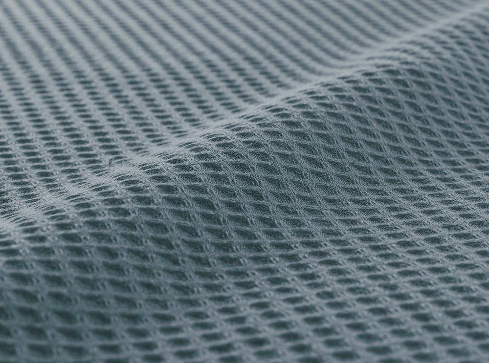 Leichte Decke aus Waffelpiqué 100% Baumwolle Blau Single