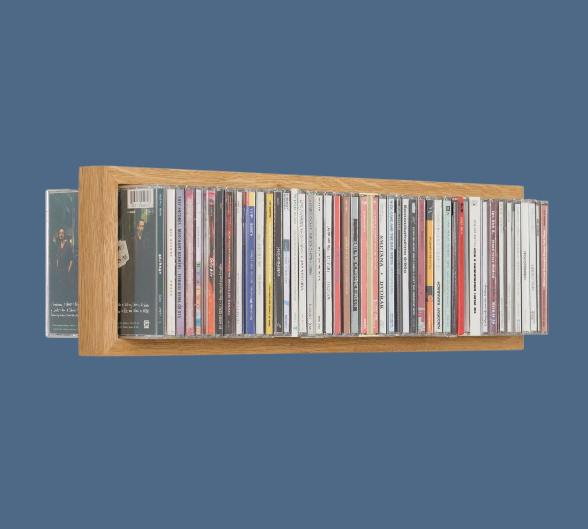 CD-Regal mit Eichenrahmen b-cd2