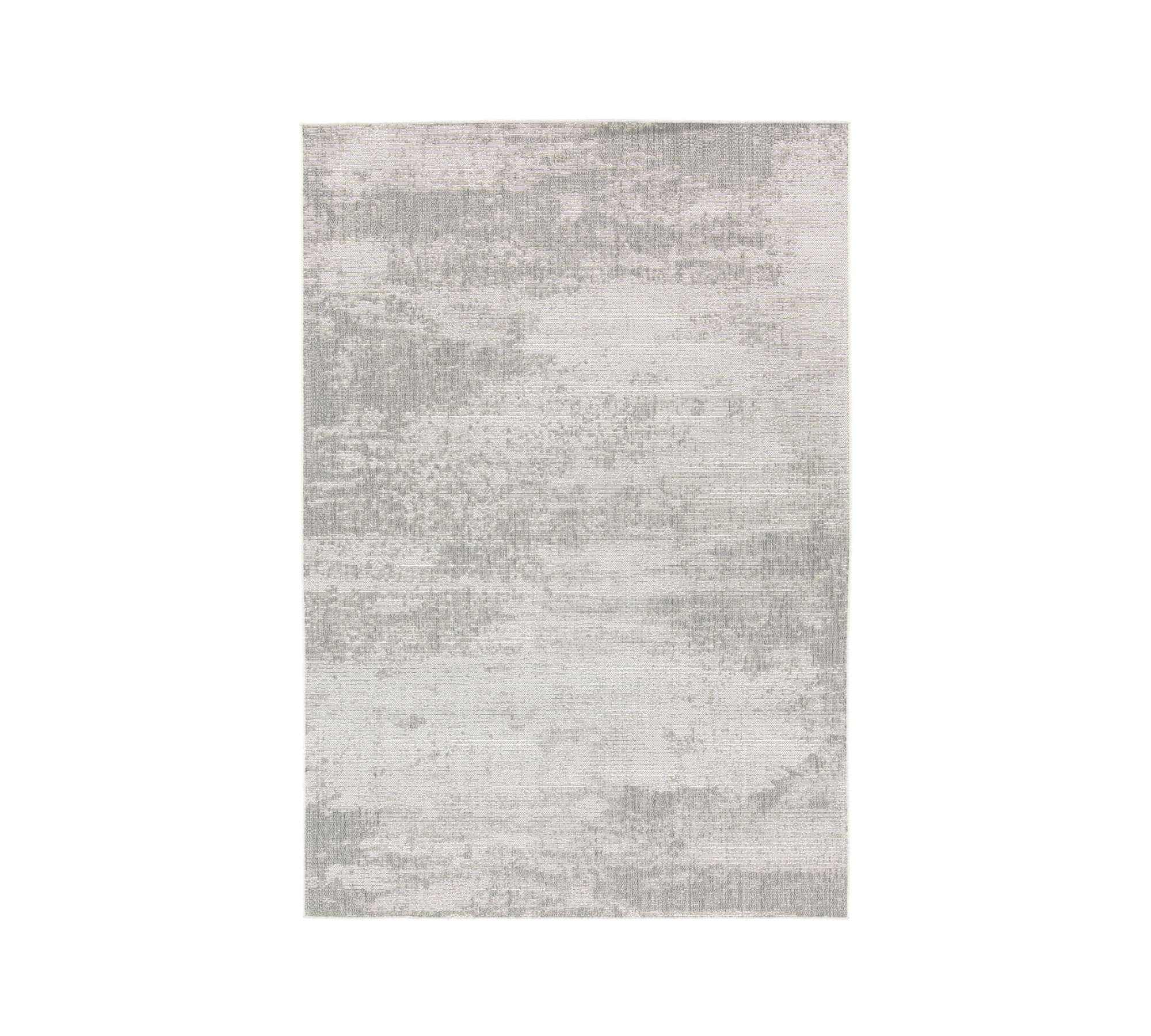 Outdoorteppich Textil Silber Grau