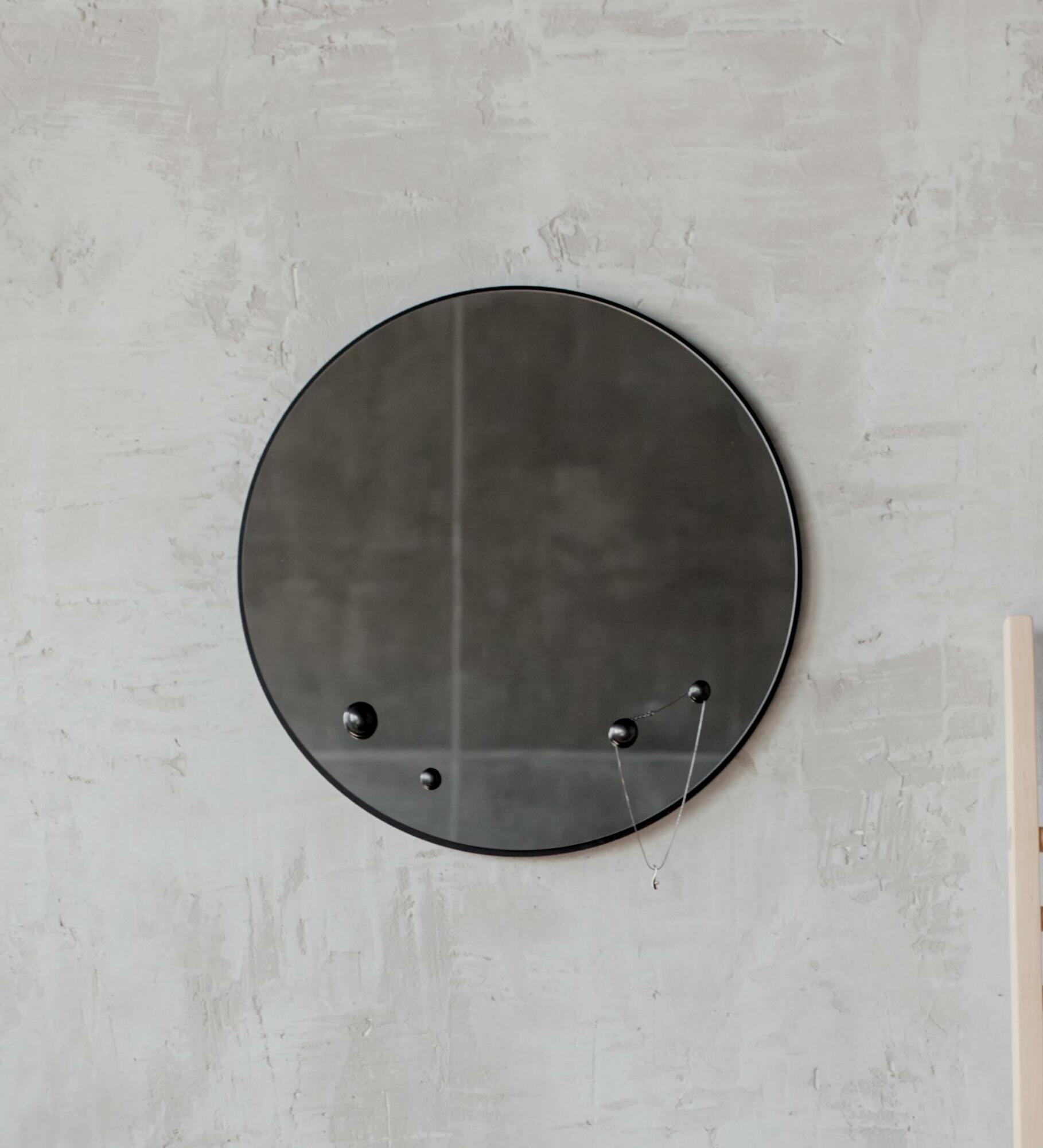 Designer Spiegel mit Schmukhaken Durchmesser 42cm 0