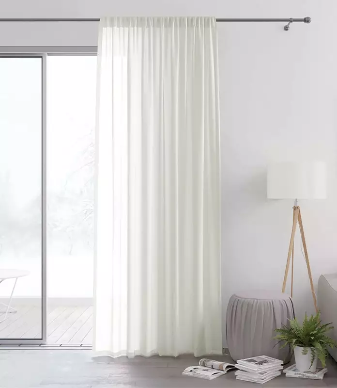 Vorhang mit Kräuselband Creme 140 x 250 cm | FLHF | COCOLI