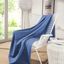 Leichte Decke aus Waffelpiqué 100% Baumwolle Blau Single 3