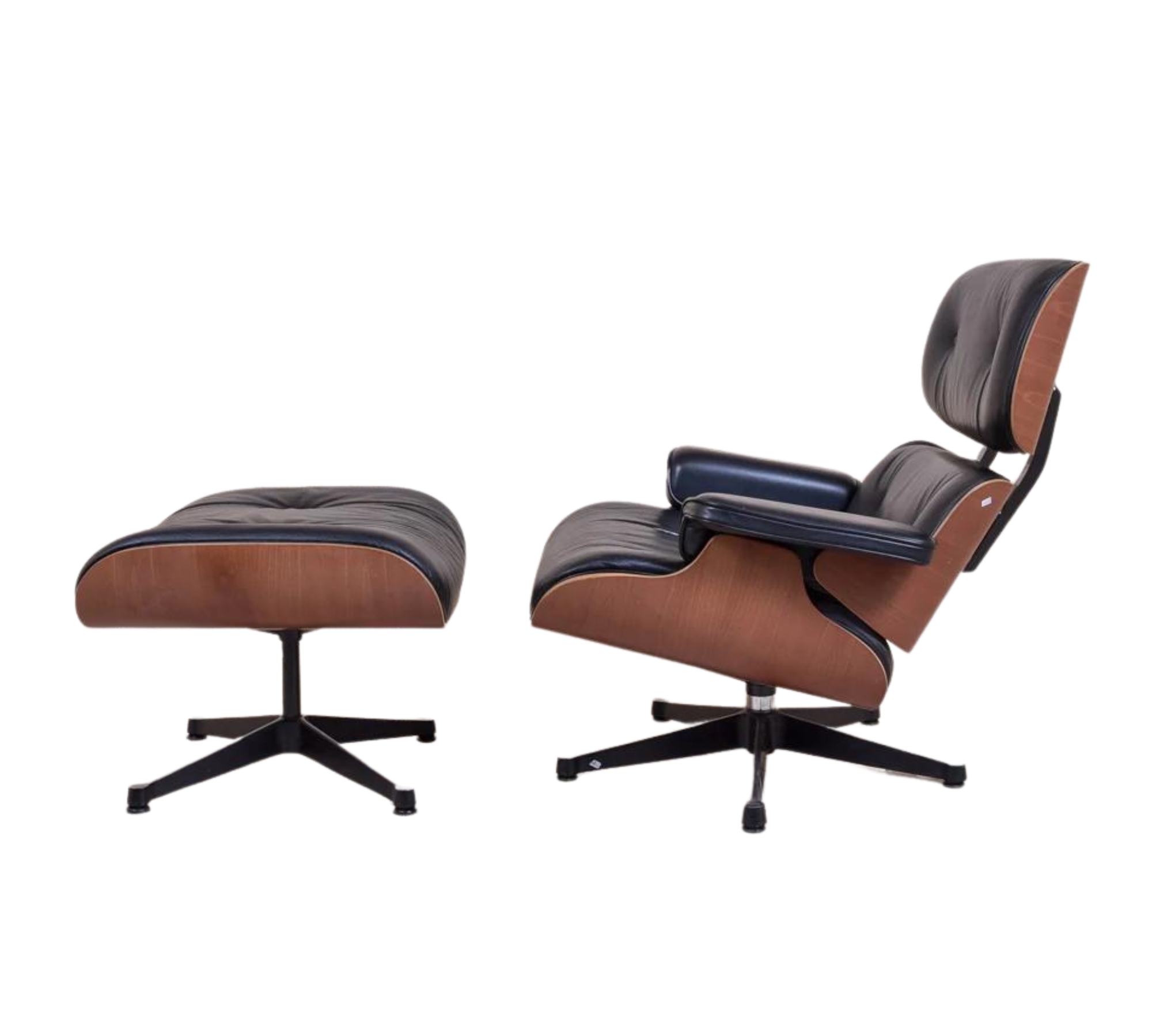 Eames Lounge Chair mit Ottoman Schwarz 1
